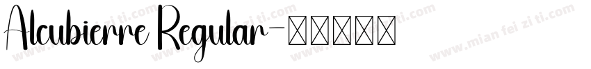 Alcubierre Regular字体转换